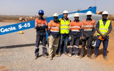 ICOM has just delivered the first Genie telescopic boom lift S45 in the country of Teranga